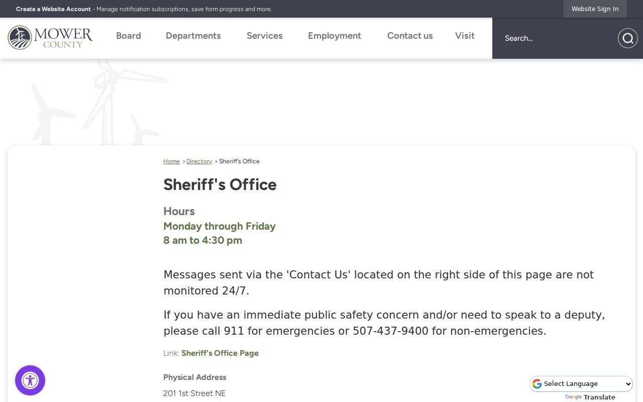 Mower County Sheriff Warrant Desk directory page for most wanted and warrant status questions